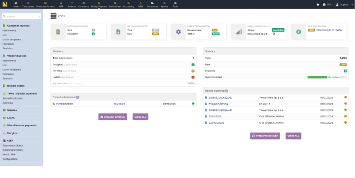 Status page showing common errors summary, filter row, and submission rows with different statuses and action icons